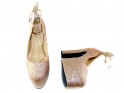 Gold platforms with ankle strap - 5