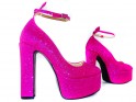 Pink platforms with ankle strap - 3