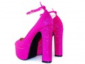 Pink platforms with ankle strap - 4