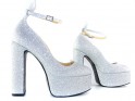 Silver platforms with ankle strap - 4