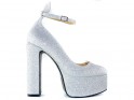 Silver platforms with ankle strap - 1