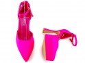 Pink platform shoes with a post - 5