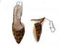 Leopard stilettos with ankle chain - 3