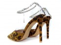 Leopard stilettos with ankle chain - 5