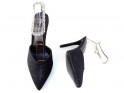 Black shiny chain stilettos - 5