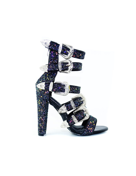 Brokāta tipa stiletto sandales - 1
