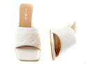 White stiletto flip-flops eko leather matte - 5