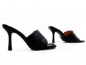 Black stiletto flip-flops eco leather matte - 3