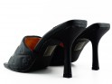 Black stiletto flip-flops eco leather matte - 4