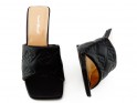 Black stiletto flip-flops eco leather matte - 5
