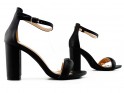 Schwarze Stiletto-Sandalen mit Riemen - 3
