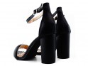 Black stiletto sandals with strap - 4