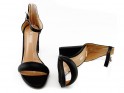 Sandale stiletto negre cu curea - 5