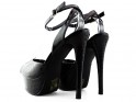 Black stiletto platform sandals - 4