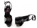 Black stiletto platform sandals - 5