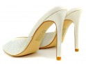 Gold stiletto flip-flops with long nose - 4