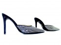 Black stiletto flip-flops with long nose - 3