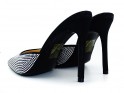 Black stiletto flip-flops with long nose - 4