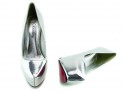 Silver platform stilettos lacquer shoes - 4