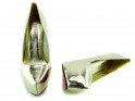 Gold platform stilettos lacquer shoes - 5