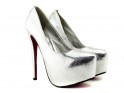 Silver platform stilettos eko leather - 2