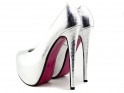 Silver platform stilettos eko leather - 4