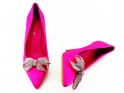 Pink stilettos with zirconia bow - 5