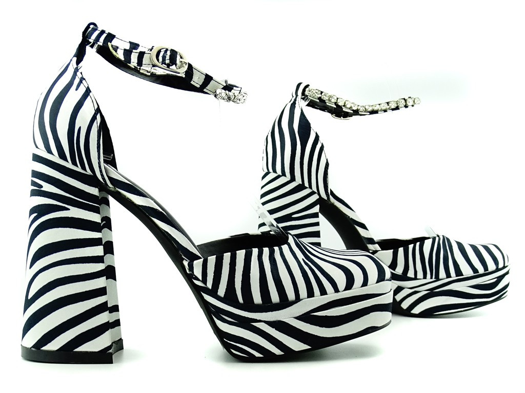 Zebra Plateauschuhe - 3