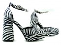 Zebra platform cipő - 3