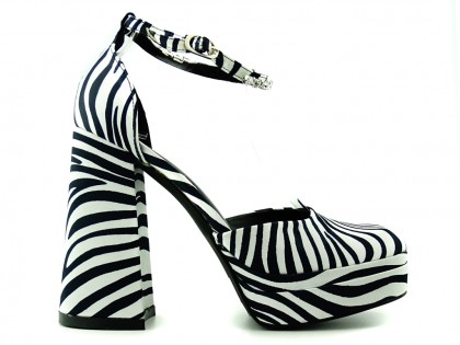 Zebra platform cipő - 2