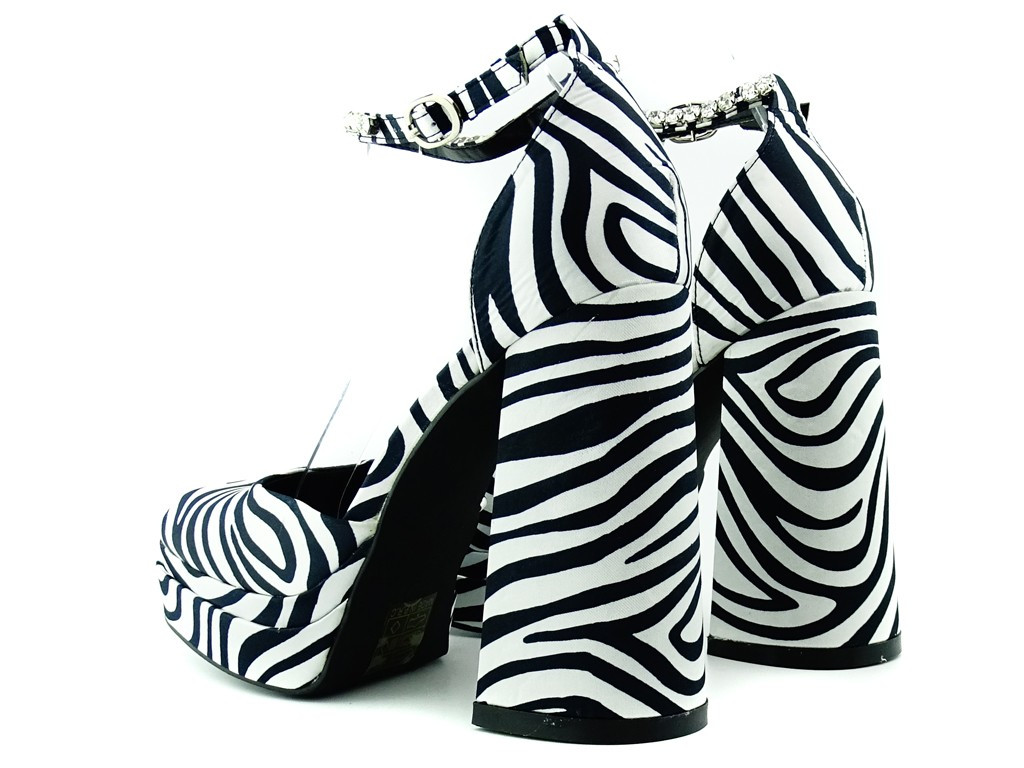Chaussures à plateforme zébrée - 4