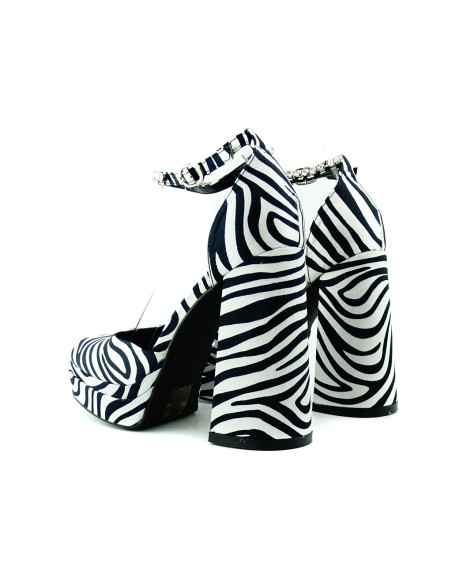 Chaussures à plateforme zébrée - 4