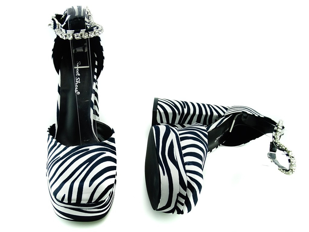 Zebra Plateauschuhe - 5