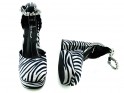 Zebra platform cipő - 5
