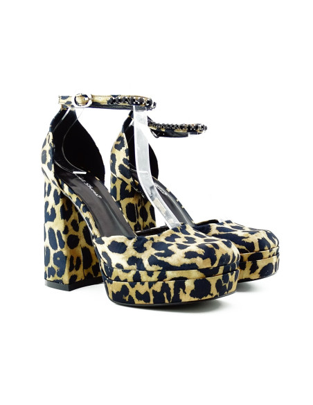 Chaussures à plateforme panthère - 1