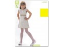 Girls' tights white thin with pattern - 1