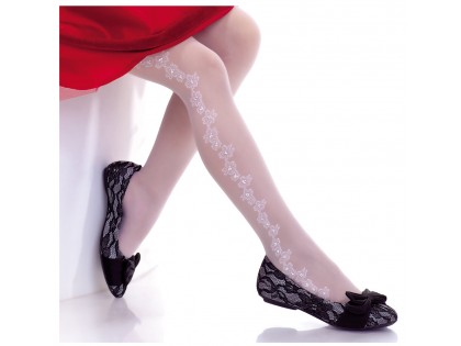 Girls' tights with flowers 20 den - 2