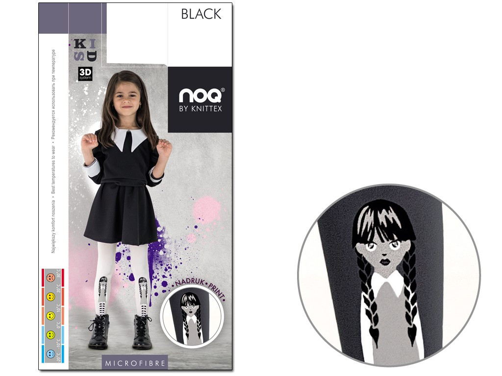 Girls Halloween Tights BLACK - 3