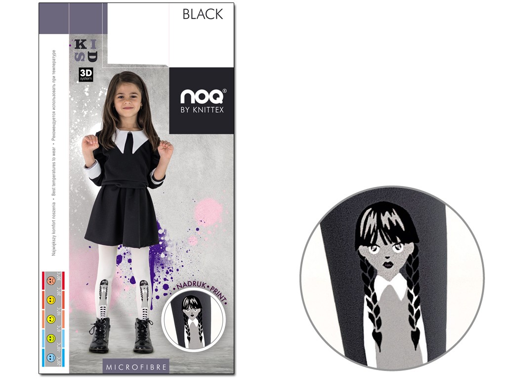 Collants d'Halloween pour filles NOIR - 3