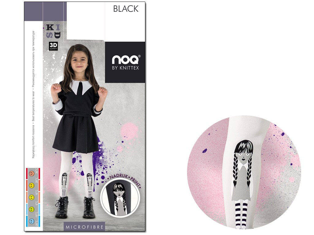 Girls Halloween Tights BLACK - 4