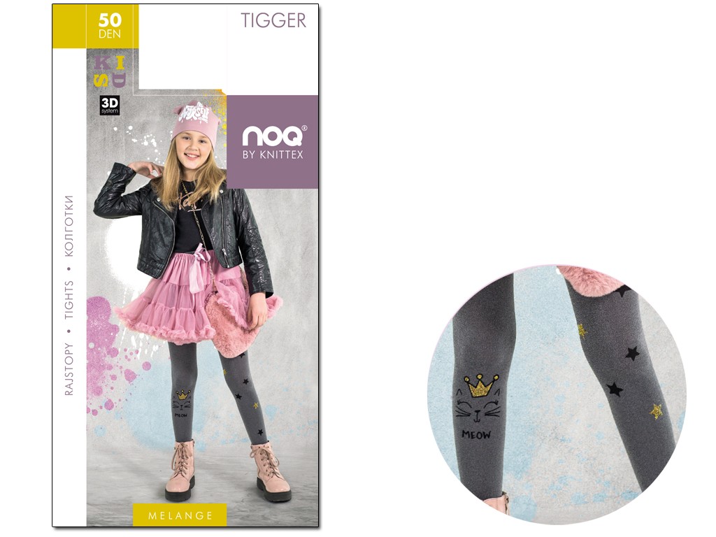 Children's tights with a kitten - 3
