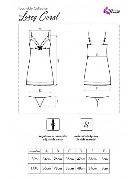 Coral women's nightgown - 3