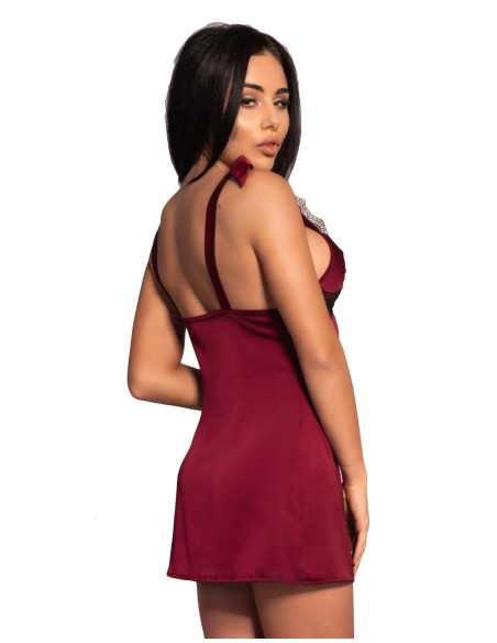 Chemise de nuit marron avec dentelle - 2