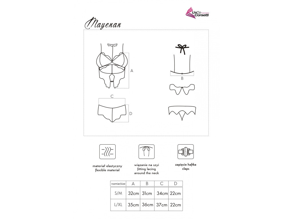 Black lace lingerie set for women - 3