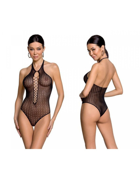 Czarne body elastyczne jak kabaretka - 3