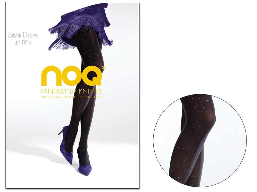 Black tights with silver dots 40den - 3