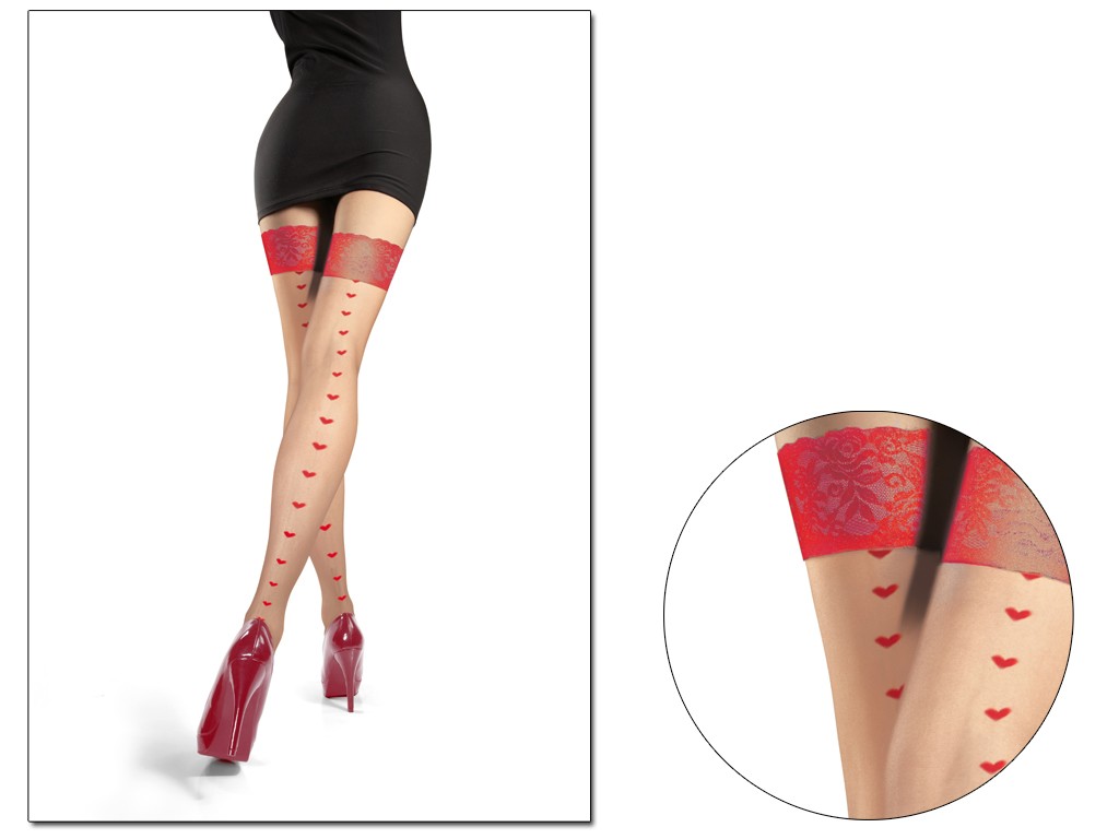 Women's heart seam stockings 15 den - 3