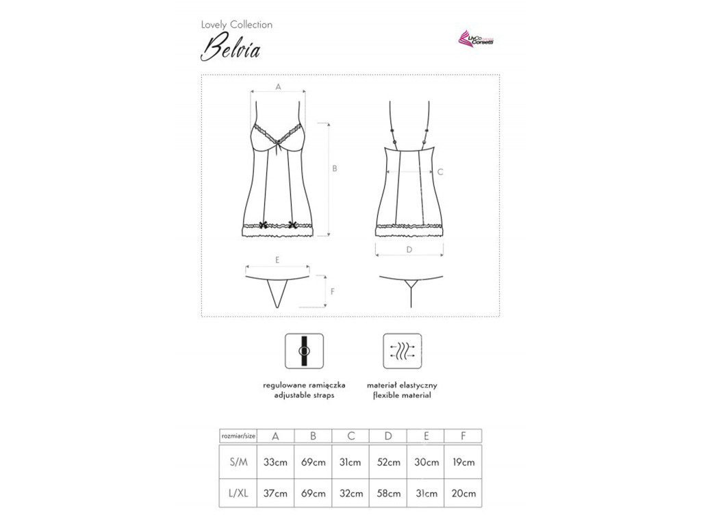 Black transparent women's erotic chemise - 3