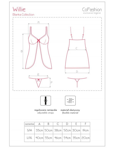 Balta sieviešu peldkostīms babydoll - 3
