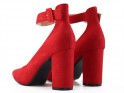 Pantofi roșii cu baretă și toc stiletto - 4